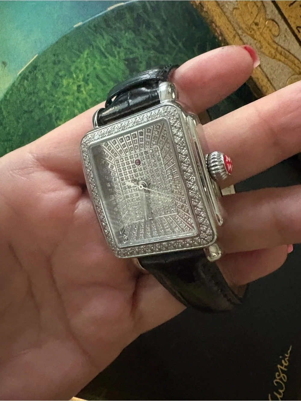 Michele SS 1.5-1 Diamond count. R-20M16 DECO working 32mm alligator band 6-8
